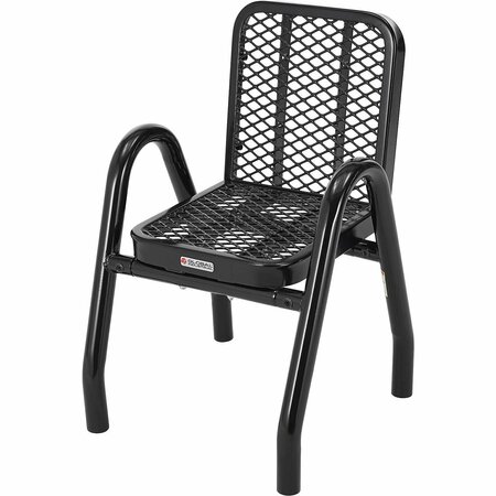 GLOBAL INDUSTRIAL Outdoor Dining Chair, Expanded Metal, Black 348115